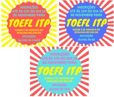 Aplicações do TOEFL ITP - Novembro/2018