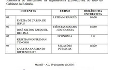 Convocação para entrevista