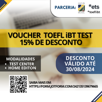 Desconto de agosto para o exame TOEFL iBT