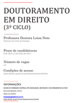 Doutorado em Direito - UPorto (Portugal)
