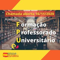 Estude na Espanha com o auxílio à formação de professores universitários (FPU) 2020